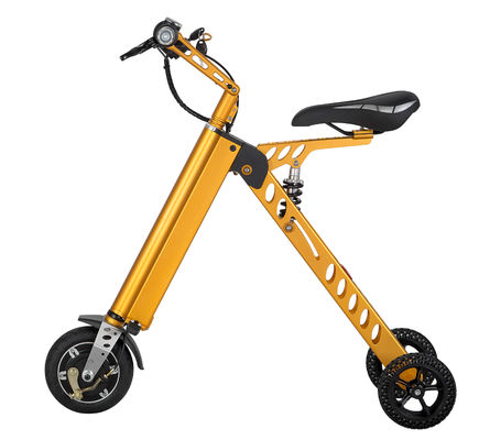 Kalite  Yellow Motorized Folding Bike / Smallest Lightest Folding Bike Battery Assisted Fabrika