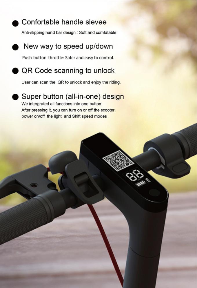 8.5 inç GPS ile dockless Paylaşılan e scooter izleme fonksiyonu Elektrikli Kick Scooter